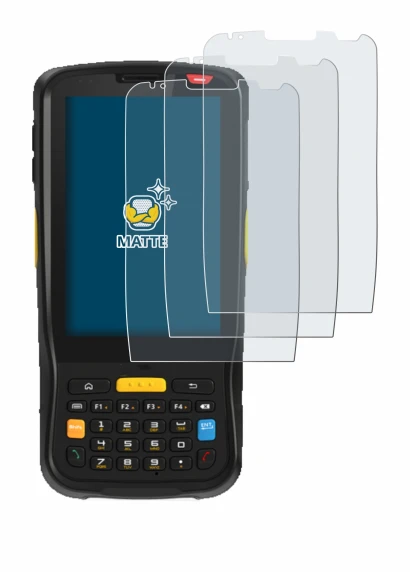 Image of the device Newland MT65 Beluga V with a wide variety of screen protectors.
