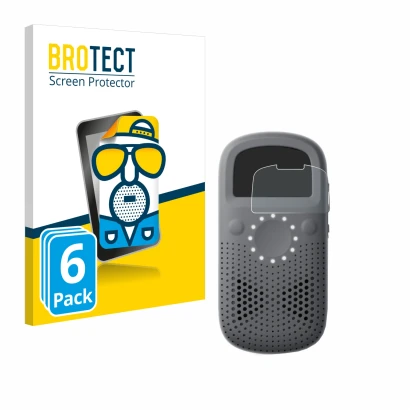 Front side of a product packaging with the brand logo BROTECT. Next to it is the device Relay X shown with the corresponding s