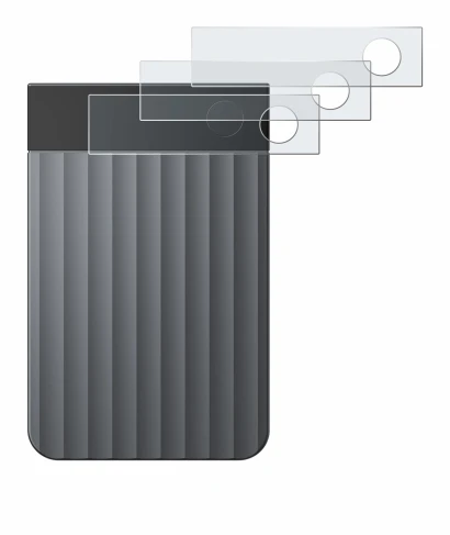 Image of the device PLAUD Note Pro with a wide variety of screen protectors.