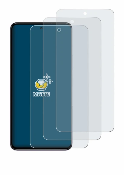 Image of the device realme P4x 5G with a wide variety of screen protectors.