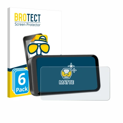 Front side of a product packaging with the brand logo BROTECT. Next to it is the device Carpuride W603B 6.3" shown with the co