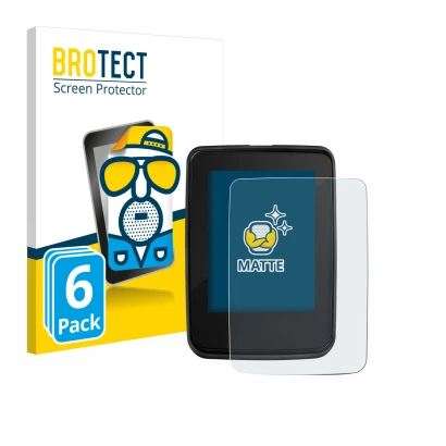 Front side of a product packaging with the brand logo BROTECT. Next to it is the device Giant RideDash Evo 2 shown with the co