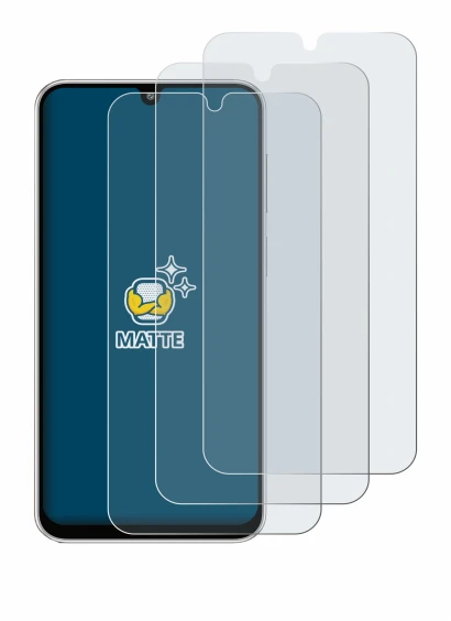 Image of the device Samsung Galaxy M36 with a wide variety of screen protectors.