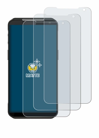 Image of the device Point Mobile MF52 with a wide variety of screen protectors.