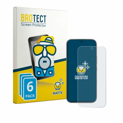 Front side of a product packaging with the brand logo BROTECT. Next to it is the device Honor 600 shown with the corresponding