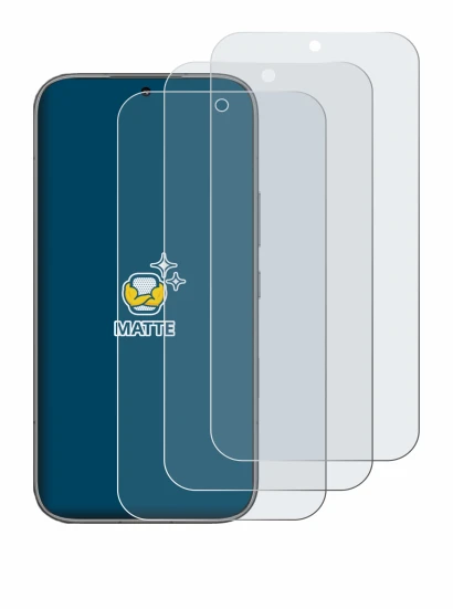 Image of the device Honor 600 with a wide variety of screen protectors.