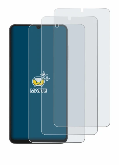 Image of the device Honor X6d with a wide variety of screen protectors.