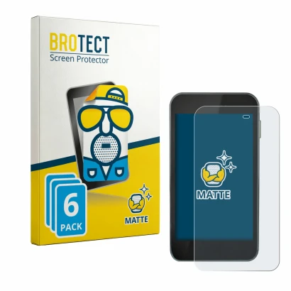Front side of a product packaging with the brand logo BROTECT. Next to it is the device Equil Patch 200U shown with the corres