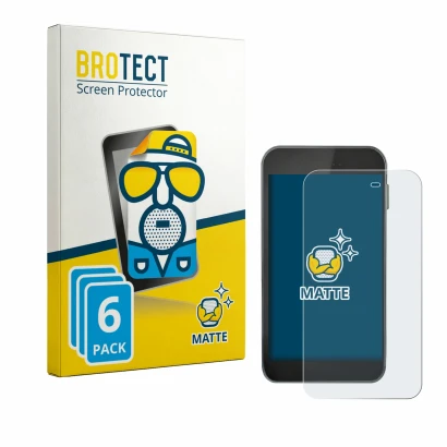 Front side of a product packaging with the brand logo BROTECT. Next to it is the device Equil S Patch 300U shown with the corr