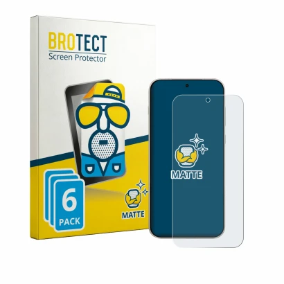 Front side of a product packaging with the brand logo BROTECT. Next to it is the device OnePlus Ace 6 Ultra shown with the cor