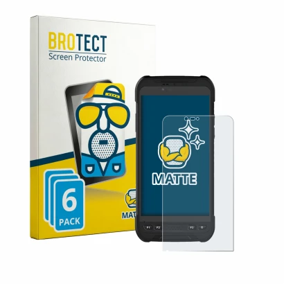 Front side of a product packaging with the brand logo BROTECT. Next to it is the device Stonex S60 shown with the correspondin