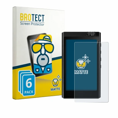Front side of a product packaging with the brand logo BROTECT. Next to it is the device Surfans F35 shown with the correspondi