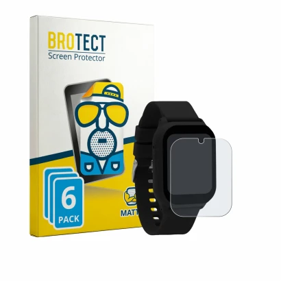 Front side of a product packaging with the brand logo BROTECT. Next to it is the device One2Track Connect You shown with the c