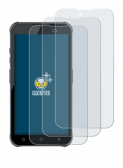 Image of the device Bluebird VF550 with a wide variety of screen protectors.