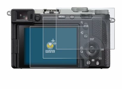 Image of the device Sony A7C II with a wide variety of screen protectors.