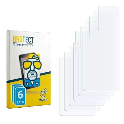 Front side of a product packaging with the brand logo BROTECT. Next to it is the corresponding screen protector.