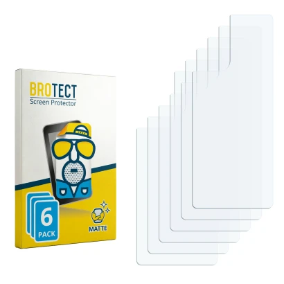 Front side of a product packaging with the brand logo BROTECT. Next to it is the corresponding screen protector.