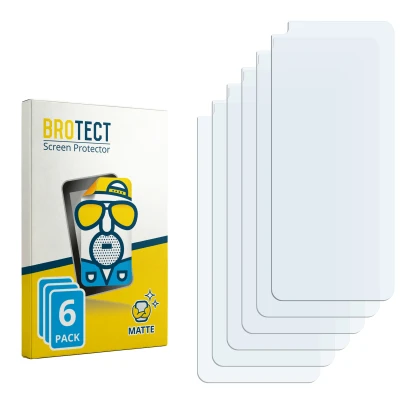 Front side of a product packaging with the brand logo BROTECT. Next to it is the corresponding screen protector.