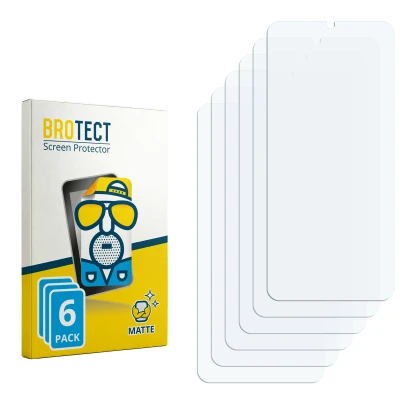 Front side of a product packaging with the brand logo BROTECT. Next to it is the corresponding screen protector.