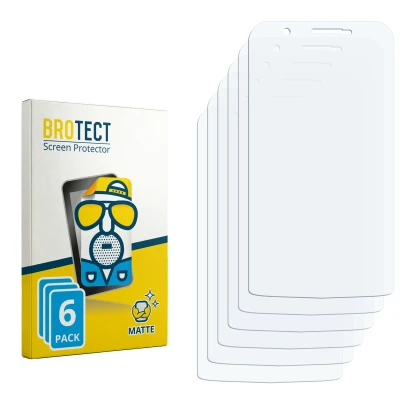 Front side of a product packaging with the brand logo BROTECT. Next to it is the corresponding screen protector.