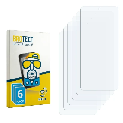 Front side of a product packaging with the brand logo BROTECT. Next to it is the corresponding screen protector.