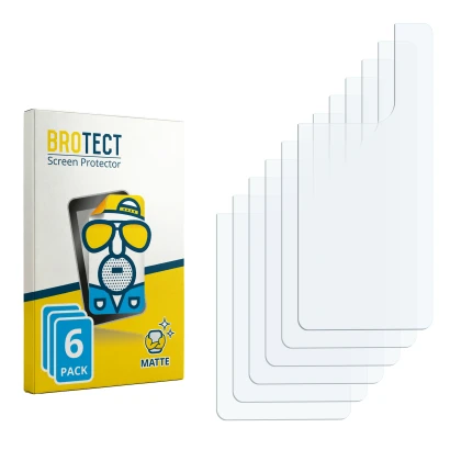 Front side of a product packaging with the brand logo BROTECT. Next to it is the corresponding screen protector.