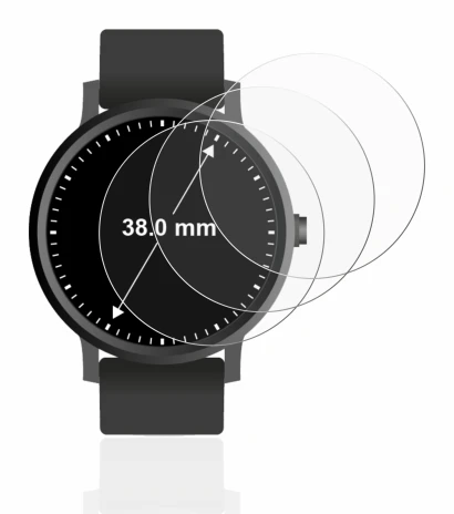 Image of the device Watches (Circular, ø: 38 mm) with a wide variety of screen protectors.