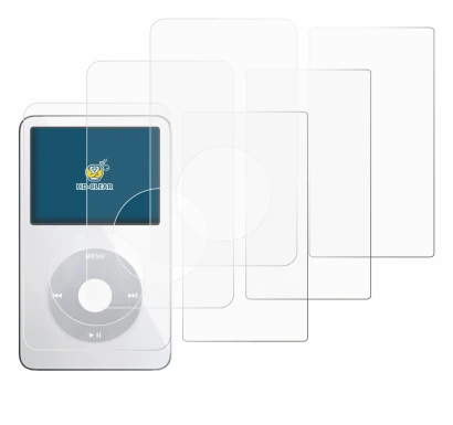 Image of the device Apple iPod Classic Video (Front+Back) with a wide variety of screen protectors.