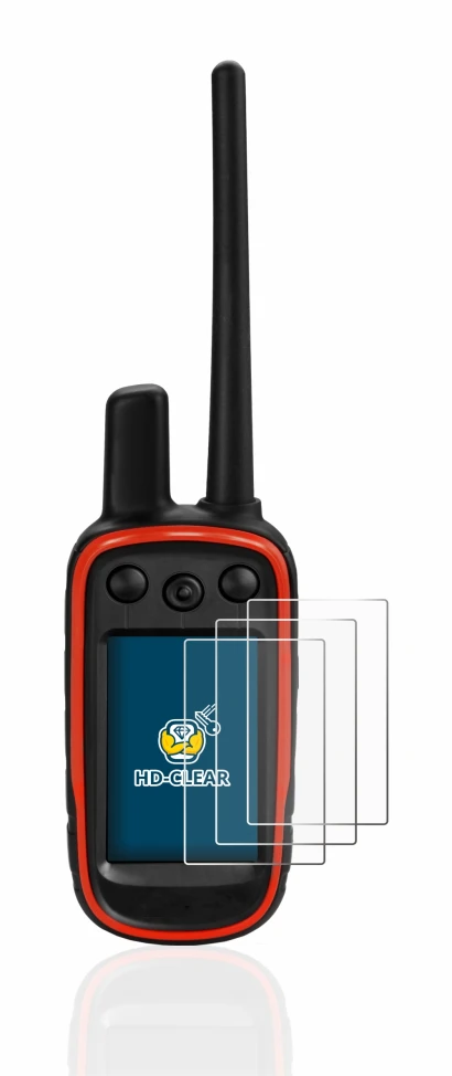 Image of the device Garmin Alpha 100 with a wide variety of screen protectors.