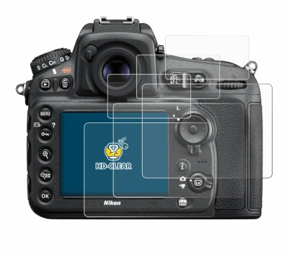 Image of the device Nikon D810 with a wide variety of screen protectors.
