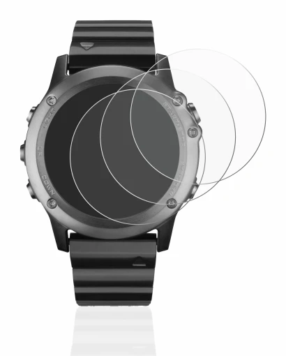 Image of the device Garmin Fenix 3 with a wide variety of screen protectors.