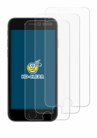 Image of the device Apple iPhone 6S with a wide variety of screen protectors.