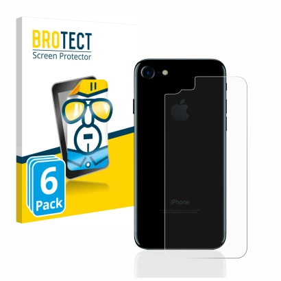 Front side of a product packaging with the brand logo BROTECT. Next to it is the device Apple iPhone 7 Back (entire surface) s