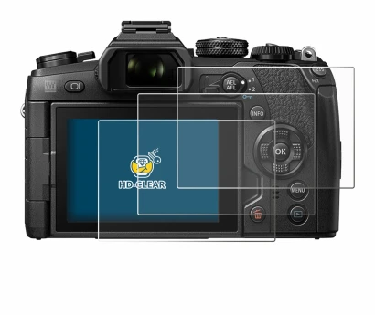 Image of the device Olympus OM-D E-M1 Mark II with a wide variety of screen protectors.