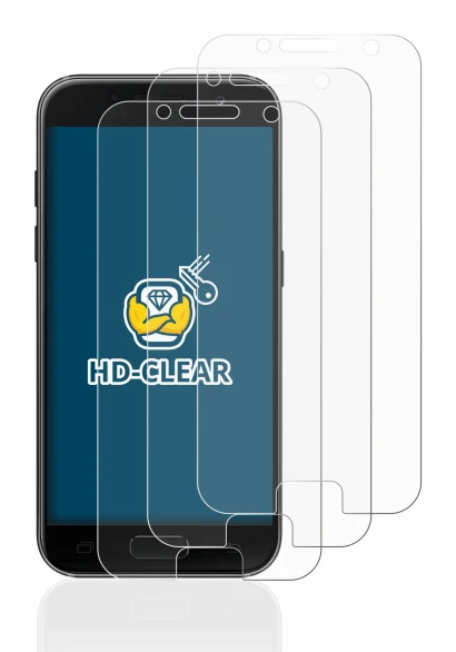 Image of the device Samsung Galaxy A3 2017 with a wide variety of screen protectors.