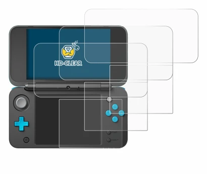 Image of the device New Nintendo 2DS XL with a wide variety of screen protectors.