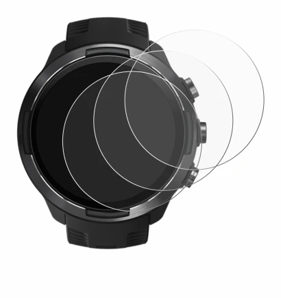 Image of the device Suunto 9 with a wide variety of screen protectors.