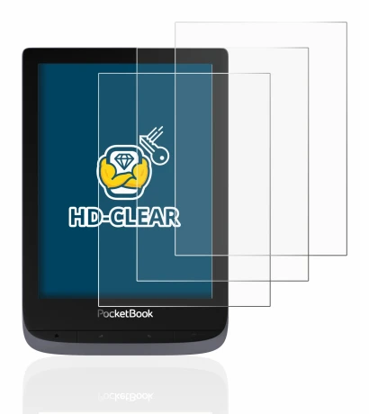 Image of the device PocketBook Touch HD 3 with a wide variety of screen protectors.