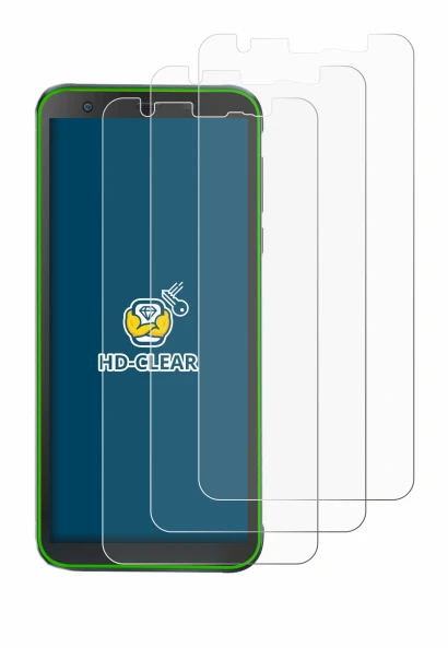 Image of the device Blackview BV6300 Pro with a wide variety of screen protectors.
