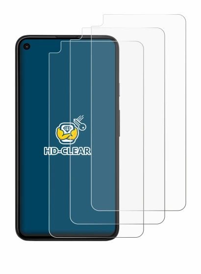 Image of the device Google Pixel 4a 5G with a wide variety of screen protectors.