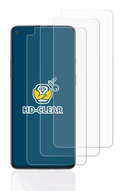 Image of the device OnePlus 8T with a wide variety of screen protectors.