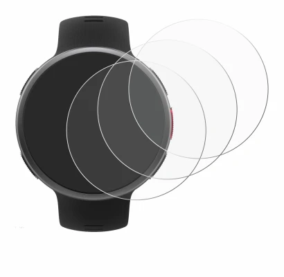 Image of the device Polar Vantage V2 with a wide variety of screen protectors.