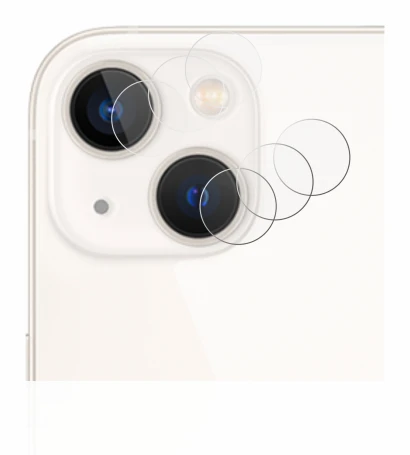 Image of the device Apple iPhone 13 (ONLY Camera Lens) with a wide variety of screen protectors.