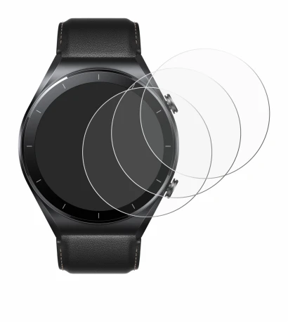 Image of the device Xiaomi Watch S1 with a wide variety of screen protectors.