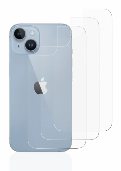 Image of the device Apple iPhone 14 (Back) with a wide variety of screen protectors.