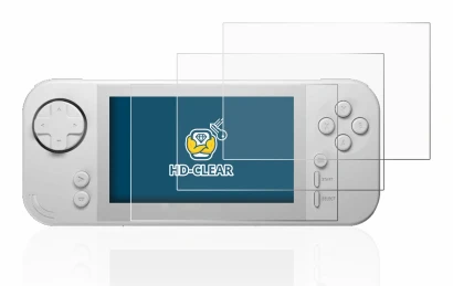 Image of the device Evercade EXP with a wide variety of screen protectors.