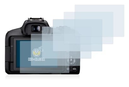 Image of the device Canon EOS R50 with a wide variety of screen protectors.