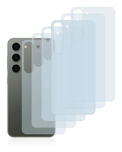 Image of the device Samsung Galaxy S23 Plus (Back) with a wide variety of screen protectors.