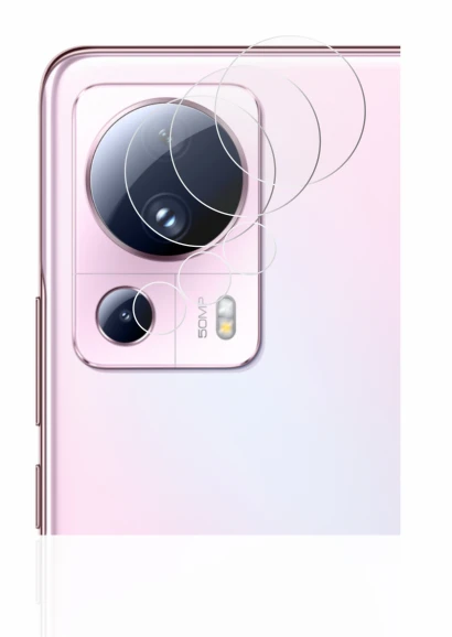 Image of the device Xiaomi 13 Lite (ONLY Camera Lens) with a wide variety of screen protectors.