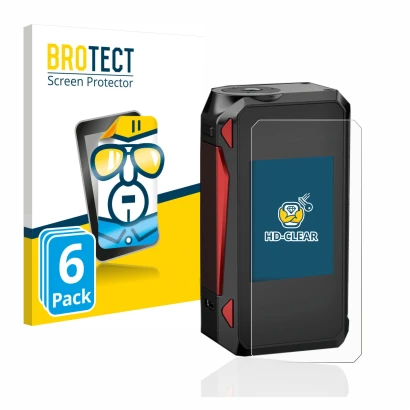 Front side of a product packaging with the brand logo BROTECT. Next to it is the device Smok G-Priv 4 shown with the correspon